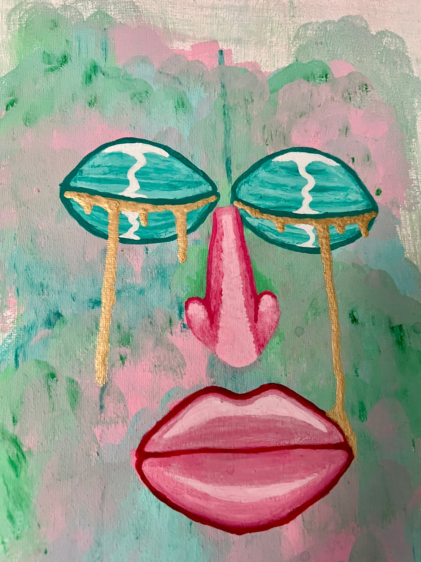 Golden tears painting