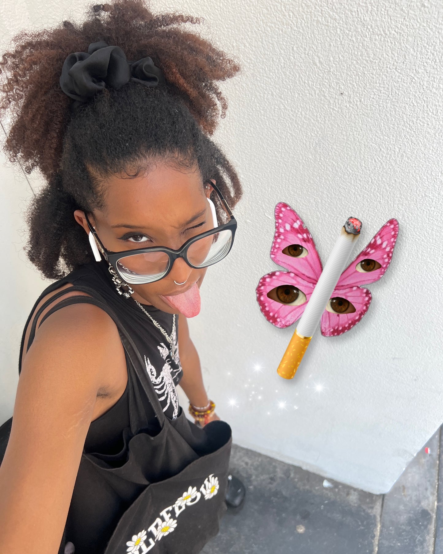 Butterfly cigarette sticker
