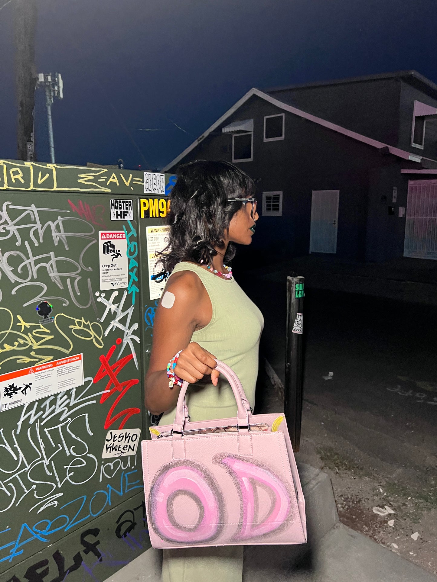 Missing One - Hand painted purse