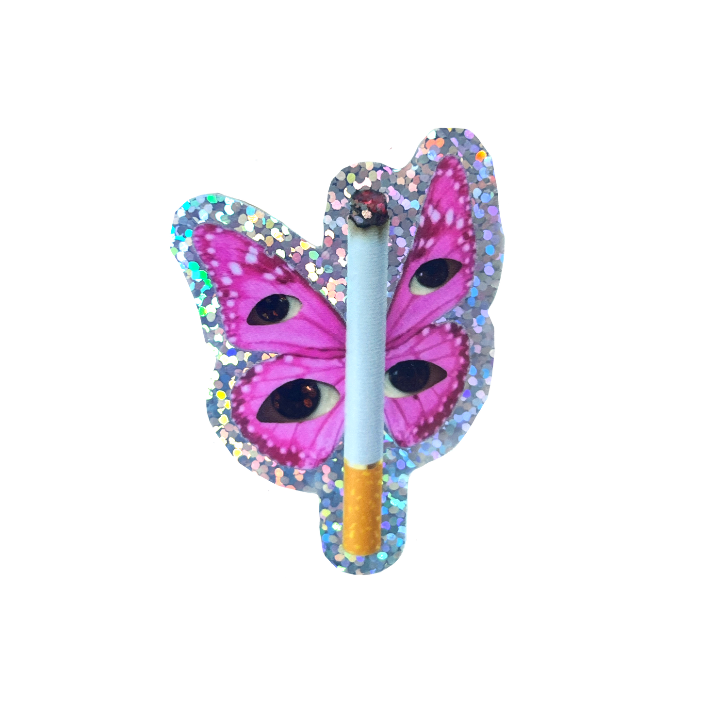 Butterfly cigarette sticker
