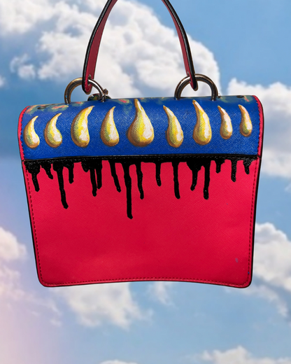 Im Watching U Hand painted Designer Guess Mini Satchel