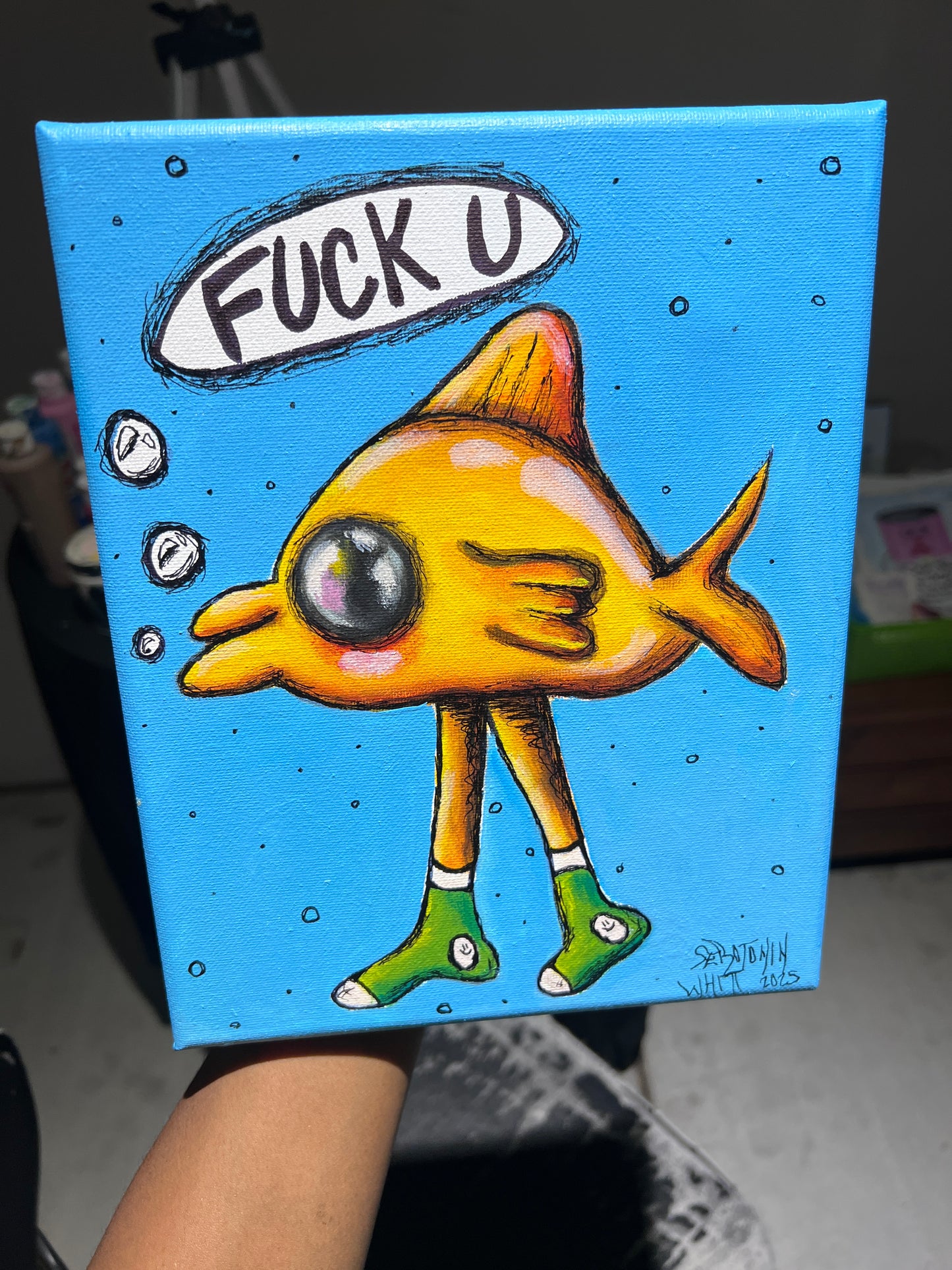 Darwin & Gumball 8x10 inch paintings