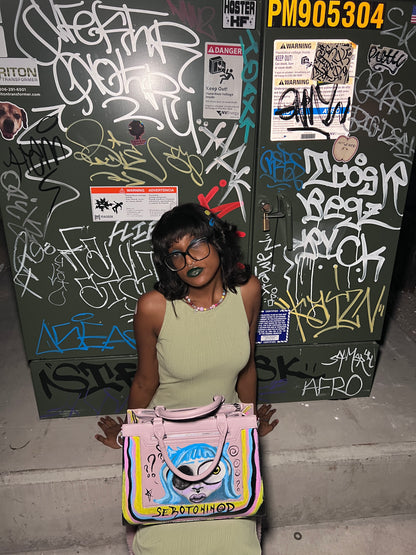 Missing One - Hand painted purse