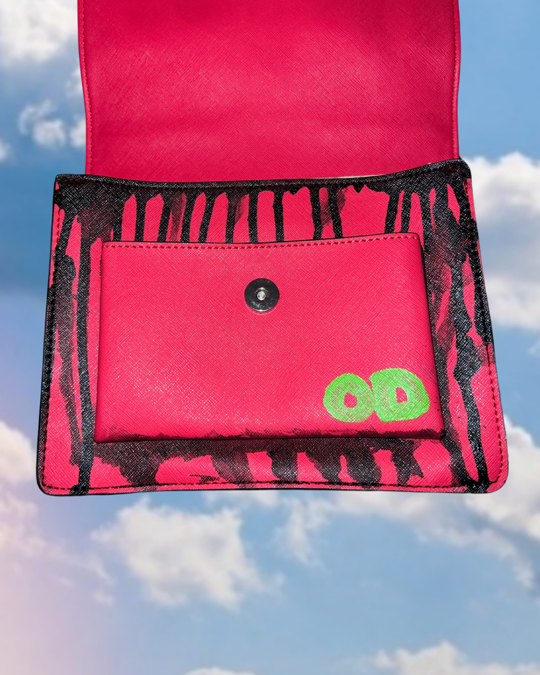 Im Watching U Hand painted Designer Guess Mini Satchel