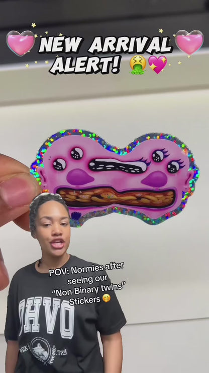 Non binary twins sticker